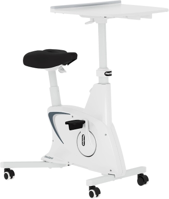FLEXISPOT 2-in-1 Exercise Bike with Adjustable 2D Desktop — Space-Saving Under-Desk Cycle with Removable Work Surface, 300 lb Capacity, 8-Level Magnetic Resistance, Optional LCD (V9PRO/V9MAX)