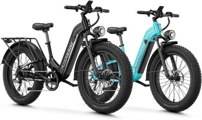 Aipas M1 Pro Adult Electric Bike — 1800W Peak Motor (110Nm), 48V 17.5Ah Removable Battery, 26"" x 4.0"" Fat Tires, Dual Suspension, 36 MPH Top Speed, 7-Speed