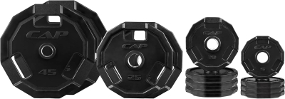 CAP Barbell 2-Inch Olympic Cast Iron Plate Set — 75 to 285 lbs, Multiple Configurations