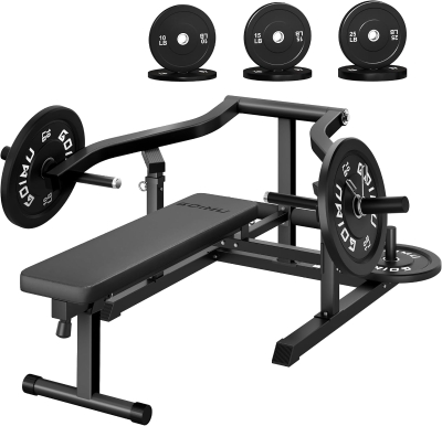 Z1-PRO Independent-Arm Chest Press Bench — Adjustable Flat/Incline/Decline Bench with AB Trainer, Heavy-Duty Steel for Home Gyms