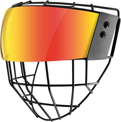 GY Hockey Full-Face Shield & Cage Combo - A3 Steel Wire Cage with Polycarbonate Visor and Floating Chin Cup