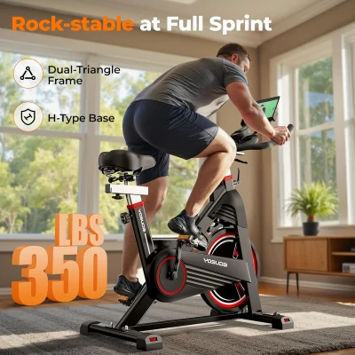 YOSUDA PRO 010C Commercial-Grade Magnetic Exercise Bike — 350 lb Capacity, Silent Drive, Cushioned Seat (2025)