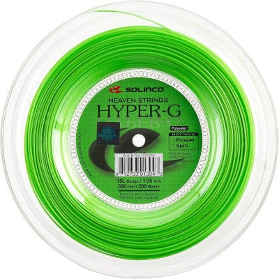 Solinco Hyper-G 656 ft (200 m) Co-Polyester Reel — Maximum Spin, Power & Control, TruTension
