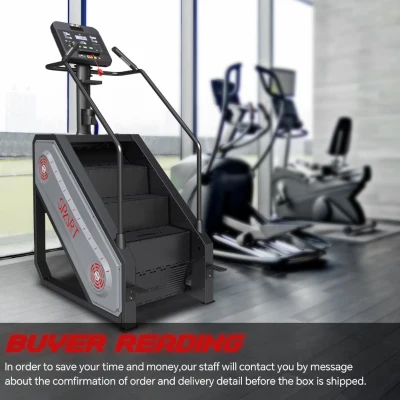 SPART Professional Stair Stepper Machine with 18"" LED Display, 15-Speed Levels, Speaker, Cooling Fan, Wireless Charger and Safety Key — Commercial Home Climber