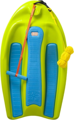 ZUP Coast Board All-in-One Kids Trainer (Wakeboard / Kneeboard / Water Skis) with Rope Handle – Beginner Friendly