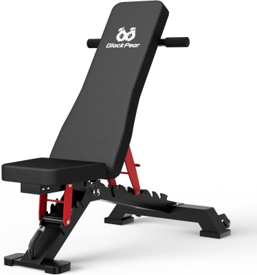 Adjustable Heavy-Duty Workout Bench – 1300 lb Capacity Incline/Flat/Decline Bench with Wheels and Quick Setup