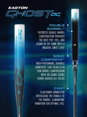 Easton Ghost OG (2026) Double-Barrel Fastpitch Bat – 2-Piece Composite, Multiple Colorways, Approved for All Sanctioning Bodies, Multiple Drop Options