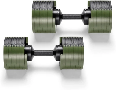 NÜOBELL Easy-Twist Adjustable Dumbbells (Pair) — 5–80 lb Model, 2024–25 All-in-One Weights
