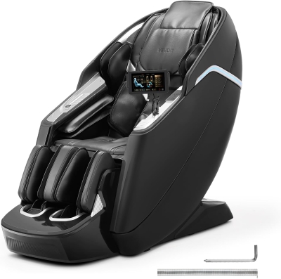 VEVOR 4D+3D Full-Body Massage Chair - 53"" SL Track, Dual-Core 4D+3D Mechanism, AI Voice, Electric Extendable Footrest, Yoga Stretch, TFT Touchscreen