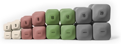 WeGym SafeGrip Square Dumbbells — Anti-Slip, Anti-Roll PVC-Coated Free Weights with Thick Handles for Secure Home Workouts