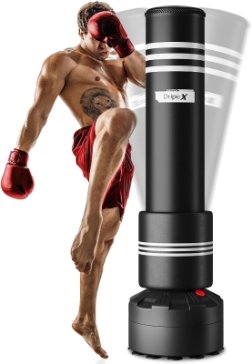 Dripex Freestanding Punching Bag with Shock-Absorbing Sleeve — 69"" Standing Boxing Bag for Adults & Teens, Home Gym