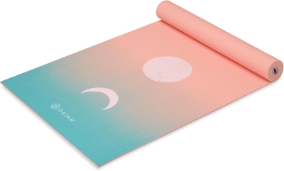 Gaiam Premium 6 mm Printed Yoga Mat — Extra-Thick, Non-Slip Exercise & Fitness Mat for All Styles of Yoga, Pilates & Floor Workouts (68 in x 24 in x 6 mm)