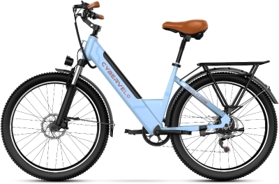 1000W Peak Adult Electric Bike with Removable Battery, 26"" Wheels, 7-Speed — Commuter/All-Terrain E-Bike
