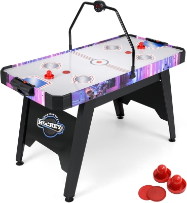 Goplus 56-inch Air Hockey Arcade Table with 12V High-Performance Motor, Digital LED Scoreboard, 2 Pucks & 2 Pushers — Home, Office, Game Room