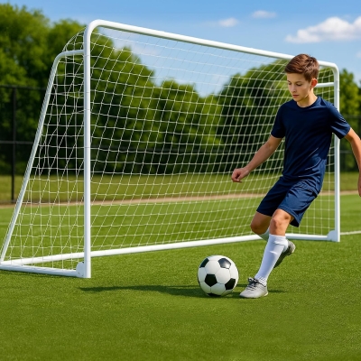 MOPHOTO Foldable Soccer Goal — Multiple Sizes (6x4, 8x6, 10x6.5, 12x6, 16x7, 18.5x6.5, 21x7, 24x8) for Backyard Training & Adult/Teen Practice