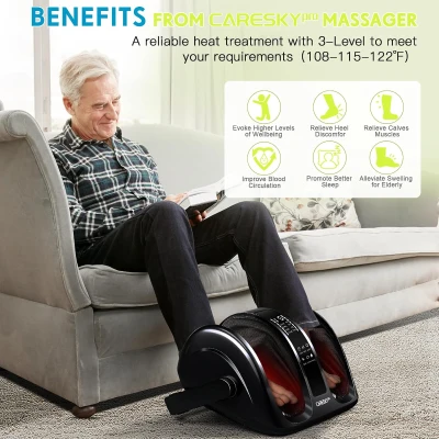 Neuropathy Foot Massager - FSA/HSA Eligible, Heated (3 Levels) Deep Kneading & Rolling for Calves, Feet & Arms, Circulation and Plantar Fasciitis Relief