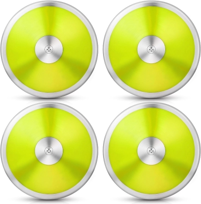 Wettarn 4-Pack 1 kg Discus - 18 cm Nylon Training Discus for Men & Women, Track & Field Practice Gear