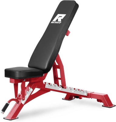 RITFIT Adjustable Weight Bench — Multi-Position Incline/Decline/Flat Home Gym Bench, 1300 lb Capacity