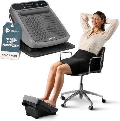 LifePro Foot Massager for Neuropathy with Heat Option — Calf and Foot Therapy to Boost Circulation and Soothe Pain