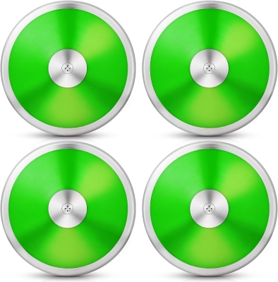 Wettarn 1 kg Discus Set (4-Pack) - Men's & Women's Track and Field Practice Discs