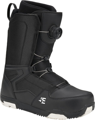 5th Element ST All-Mountain Snowboard Boots for Men — Black, Lace & Dial Closure, Works with Strap Bindings, Waterproof Liner (Men's Sizing)