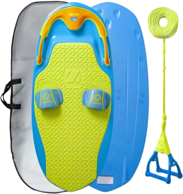 ZUP YouGotThis 260 Multi-Board & Handle Combo with Carry Bag — Kneeboard, Wakeboard, Wakeskate & Wakesurf for Kids, Teens and Young Adults (Blue)
