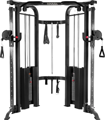 XMARK Functional Trainer — Dual Stack Cable Machine with Adjustable FID Bench, Upgraded Attachments & Corner-Ready Design for Home Gyms