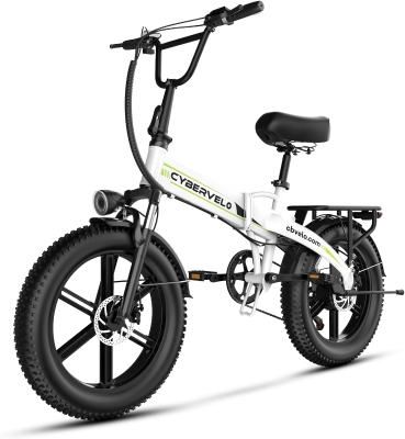 1000W Folding Electric Bike with 48V 20AH Removable Battery, 30+ MPH, 80 Mile Range, 20"" Fat Tire E-Bike for Adults