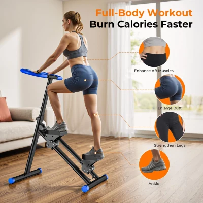 OWLSKY Vertical Climber / Stair Stepper for Home with Triangular Steel Frame, LCD Monitor, Ultra-Quiet Smooth Motion, Supports 330 lbs