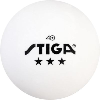 STIGA 3-Star Tournament Table Tennis Balls – 40mm Regulation 3★ Practice & Competition Pack (Available 24 or 144, White)
