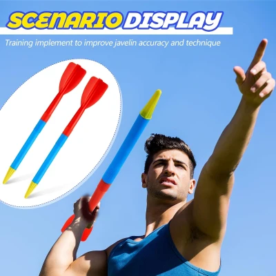 Wettarn 4-Pack 300g Youth Training Javelins – Soft-Tip Plastic Throwing Spears, 68 cm Collapsible Practice Javelin for Schools & Adults