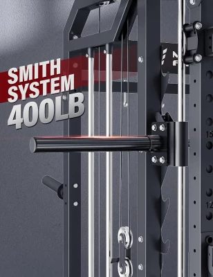 Major Fitness Drone2 Advanced Training Smith Machine – All-in-One Home Gym with Aluminum Pulley Set, Dual Lat Systems & Cable Crossover