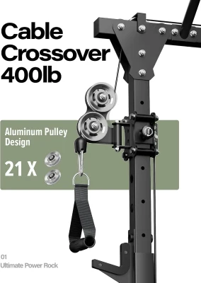 Major Fitness Drone1 Multi-Function Power Cage – Space-Saving Power Rack with Functional Trainer, Landmine and Cable Crossover, Heavy-Duty Steel Construction