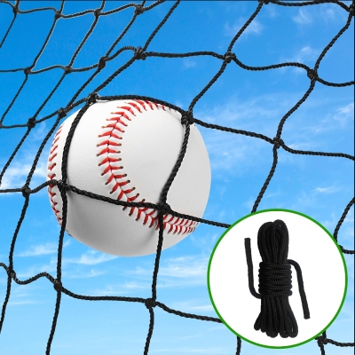 Heavy-Duty Polyethylene Baseball/Softball Backstop Netting – Multiple Sizes (10'x10' to 15'x50')