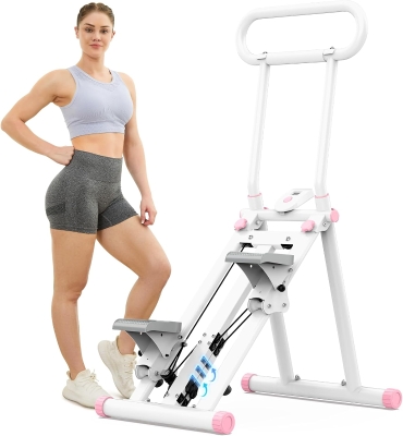 HXD-ERGO Vertical Climber Stepper for Home, Updated Model with 6 Resistance Levels and Adjustable Handlebars, Foldable Stair Climber for Total-Body Cardio