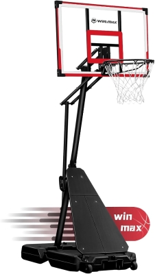 WIN.MAX Adjustable Outdoor Basketball Hoop (3–10 ft) with 29–44"" Backboard — Suitable for Poolside, Yard or Indoor Use for Kids to Adults