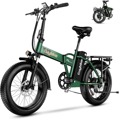1000W Folding Electric Bike - 48V 20Ah Detachable Battery, 30+ MPH, 80-Mile Range, 20-inch Fat Tire, EABS Brakes & 7-Speed