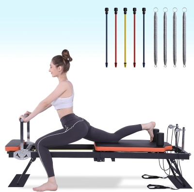 Pilates Reformer by Dpiolrcag - Foldable Home & Gym Machine, Supports Up to 250 lbs