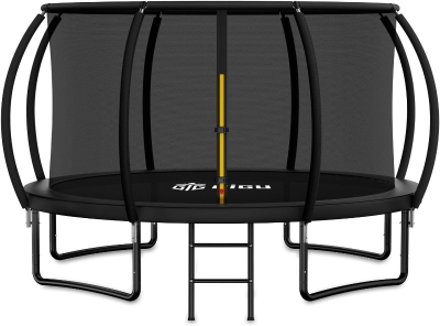 GIGU Outdoor Trampoline (10/12/14/15/16 ft) with Enclosure Net, Ladder & Anti-Rust Coating – Recreational, ASTM & CPSIA Approved