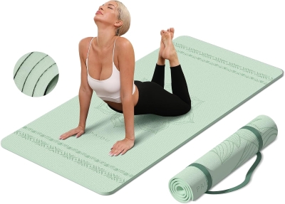 PAIDU Large Yoga Mat - 72 x 36 x 0.4 inches, Extra-Wide & Thick Non-Slip Exercise Mat for Yoga Studio, Gym or Home Workouts