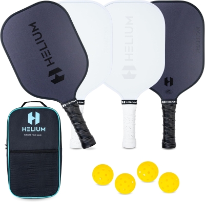Helium Phantom Pickleball Paddle 4-Pack — USAPA Certified, Graphite-Fiberglass Face, Lightweight Honeycomb Core