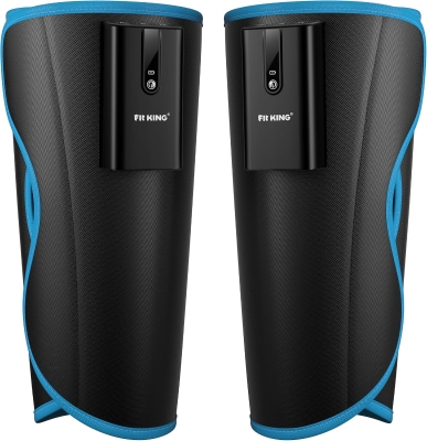FIT KING Cordless Rechargeable Calf Massager — Portable 360° Leg Compression with 6 Intensities & 3 Modes