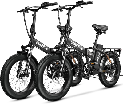 Folding 1000W Peak Electric Bicycle — 48V 20Ah Removable Battery, 20"" Fat Tires, 30+ MPH Top Speed, 80 Miles Range, Adult Commuter & Adventure Ebike