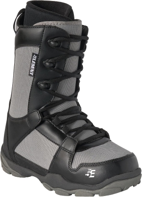 5th Element ST Lace + Dial Men's Snowboard Boots — Black, Compatible with Standard Strap Bindings, Waterproof Interior Liners, Built for All-Mountain Performance