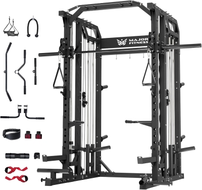 Major Fitness Drone2 Smith△ Machine — All-in-One Home Gym with Smith Bar, Dual Lat Pulldowns & Cable Crossover