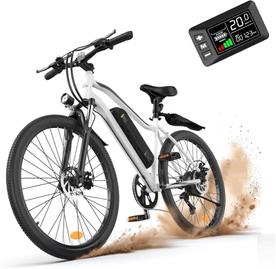 Electric Bike for Adults – 750W or 1000W Peak Electric Mountain Bike, Up to 60 Miles Range, 20 MPH, 20""/26"" Tires Lightweight Commuter E-Bike