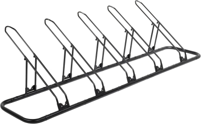 CyclingDeal Adjustable Floor Bike Rack for Up to 6 Bicycles — Secure Indoor Parking with Tire Grooves, Rotating Knob Adjustment & Quick-Release Spacing