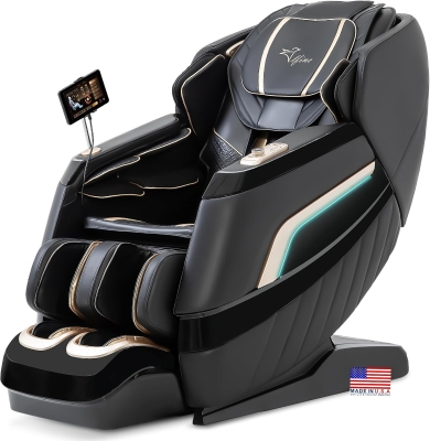 Alfine A66 4D Full-Body Massage Chair — Made in USA with U.S. & Imported Materials, SL Track, Yoga Stretch, 3-Stage Zero Gravity, AI Voice, Heating, Automatic Footrest
