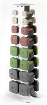 WeGym SafeGrip Square Free Weights — Anti-Slip Thick Handles, Anti-Roll Design, Durable PVC-Coated Dumbbells for Home and Professional Use