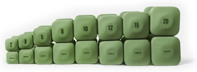 WeGym SafeGrip Anti-Roll Square Dumbbells — Thick Grip Free Weights with Anti-Slip Coating for Home, Weightlifting and Personal Training